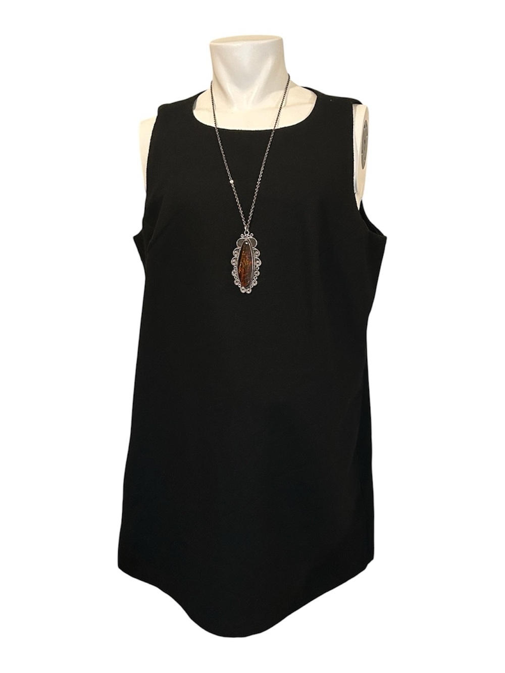 Nine West Black Sleeveless Shift Mini Dress